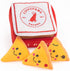 Zippy Paws Burrow Pizza Box Interactive Squeak and Plush Dog Toy - Medium  