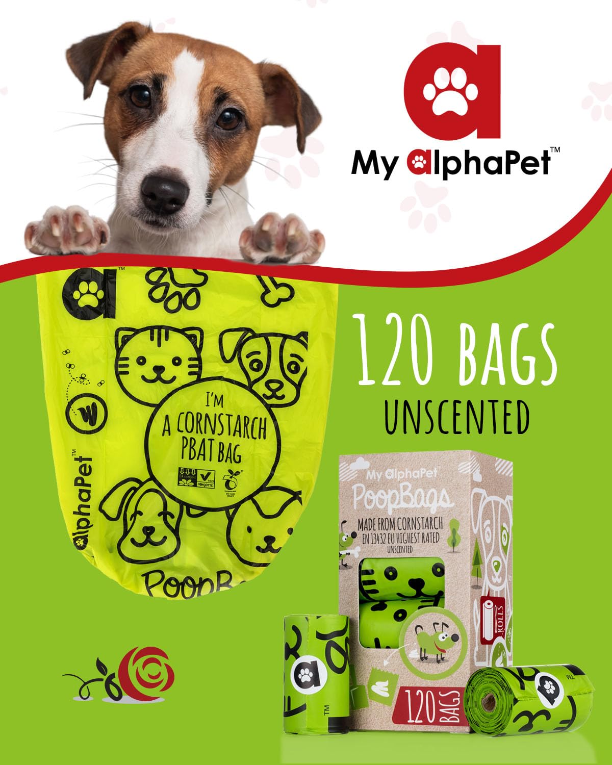 My Eco Pet Compostable Poop Pet Wastebags - 120 Count  