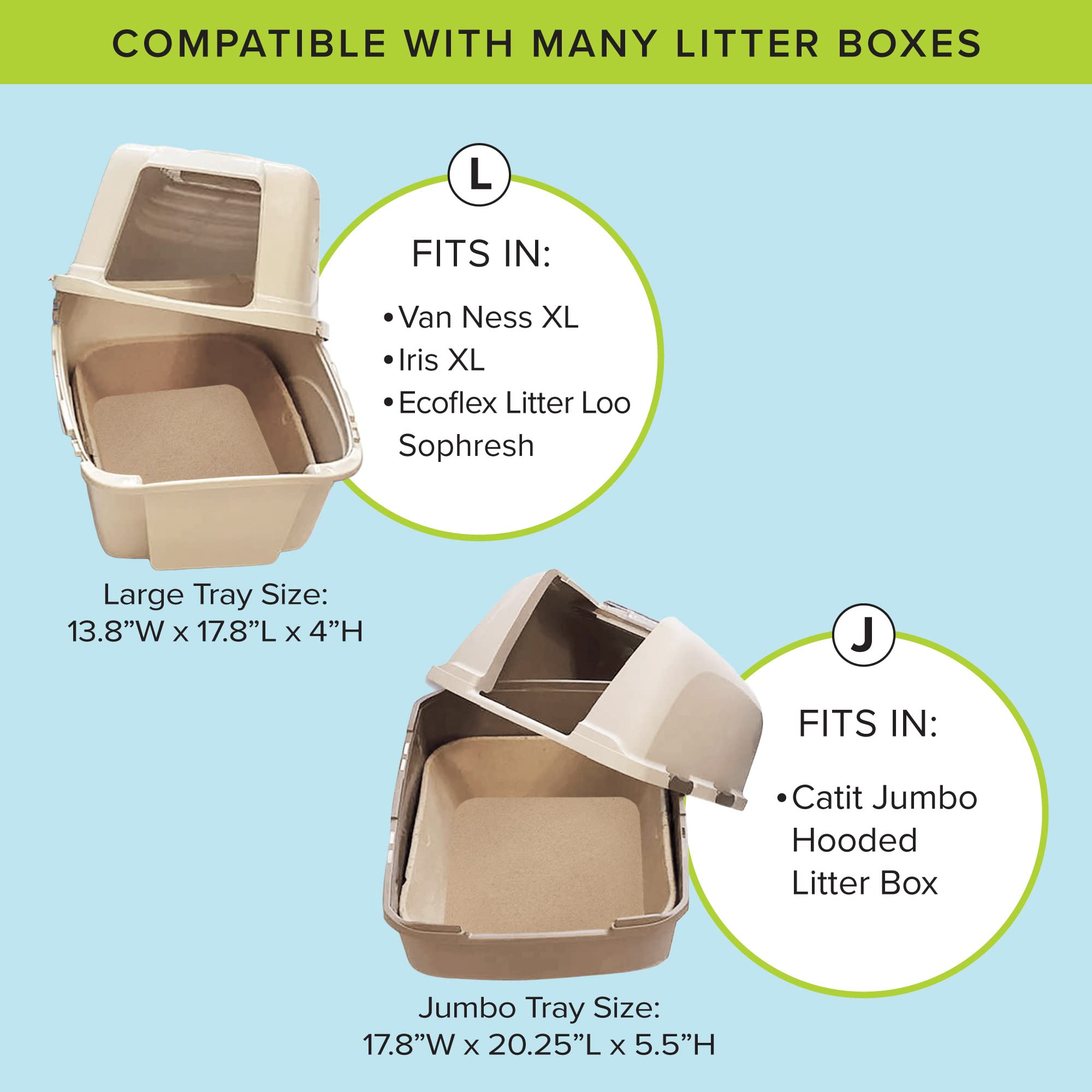 Kitty Sift Eco-Friendly Disposable Cat Litter Box - Jumbo - 3 Pack  