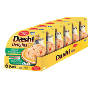 Inaba Dashi Delights Chicken and Bonito Flake Bits in Broth Cat Food Topping - 2.5 Oz -...