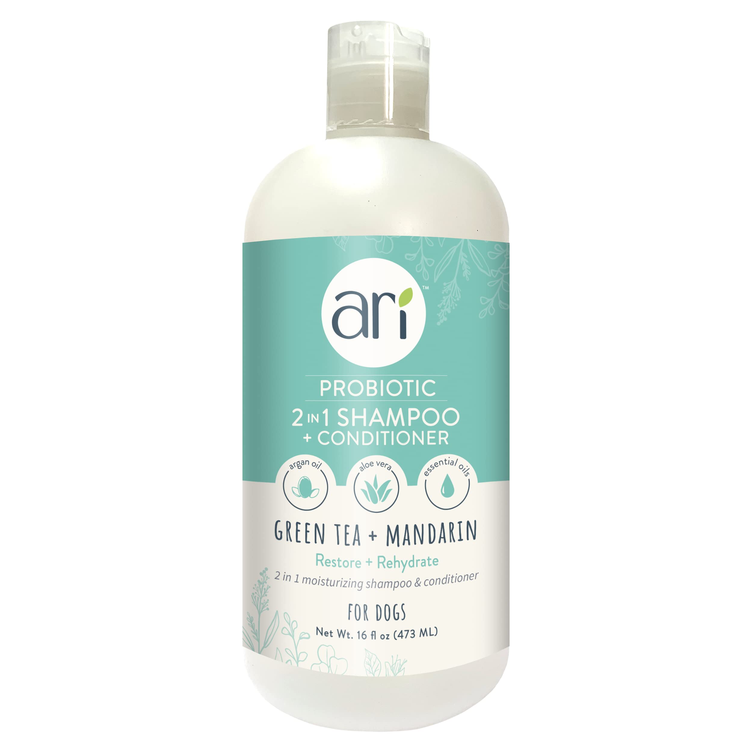 ARI Probiotics Green Tea and Mandarin 2-in-1 Dog Shampoo and Conditioner - 16 Oz  