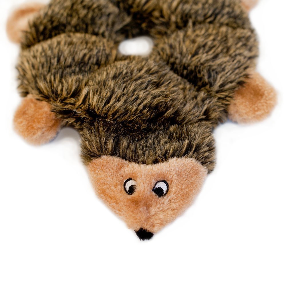 Zippy Paws Loopy Hedgehog No-Stuffing Squeak and Soft Dog Toy - Medium  