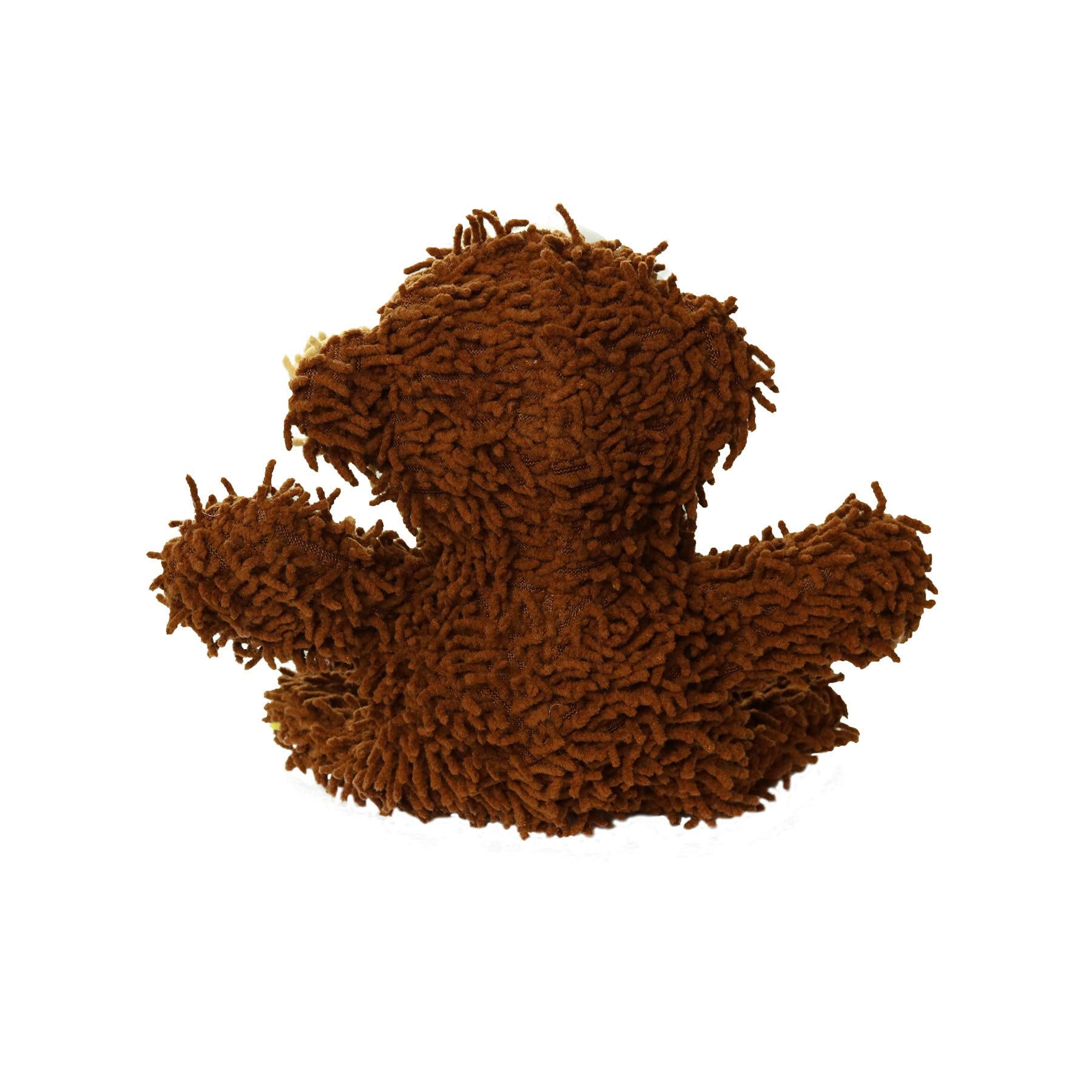 Mighty Microfiber Monkey Ball Floating Squeak and Plush Dog Toy - Brown - Large  