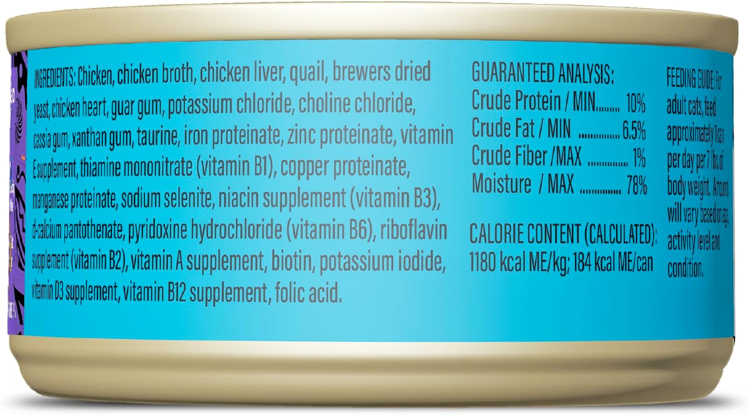 Tiki Cat After Dark Soft Pate Grain-Free Chicken Liver and Qual Adult Canned Cat Food - 5.5 Oz - Case of 8