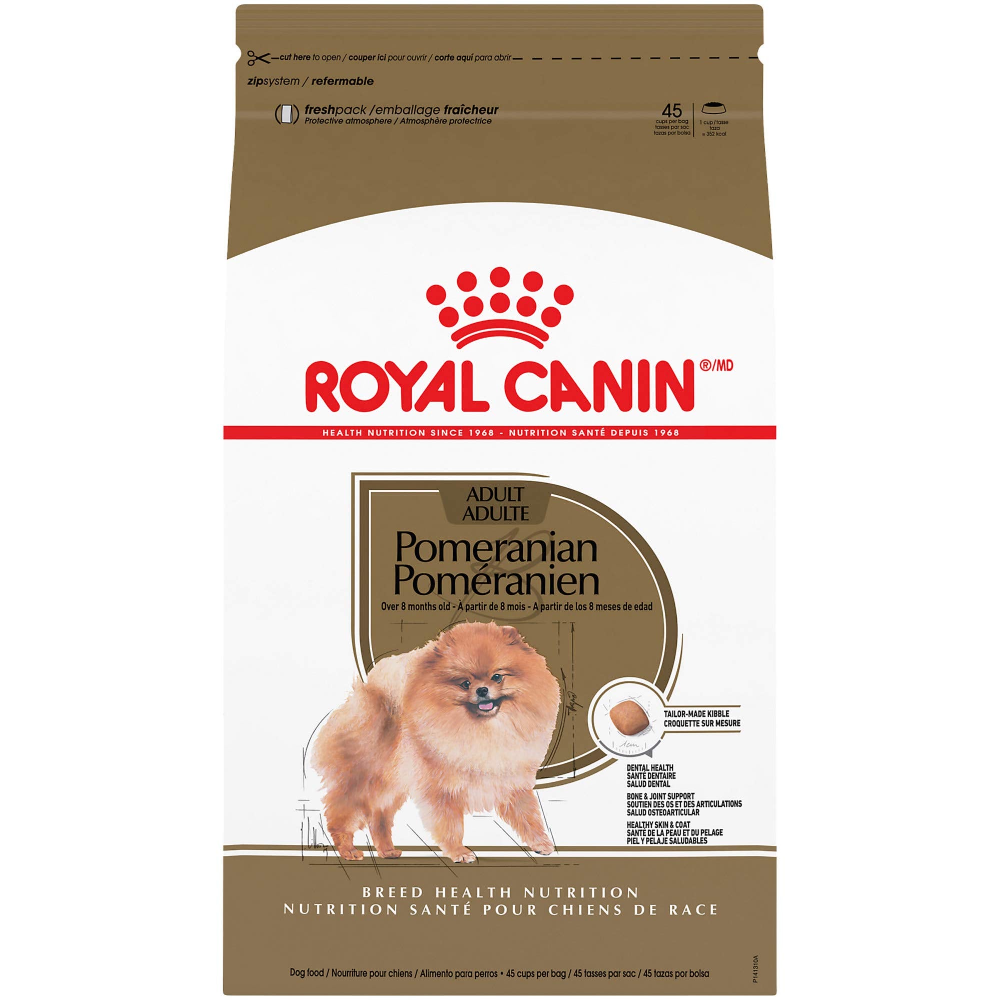 Royal Canin Breed Health Nutrition Pomeranian Formula Adult Dry Dog Food - 2.5 Lbs  