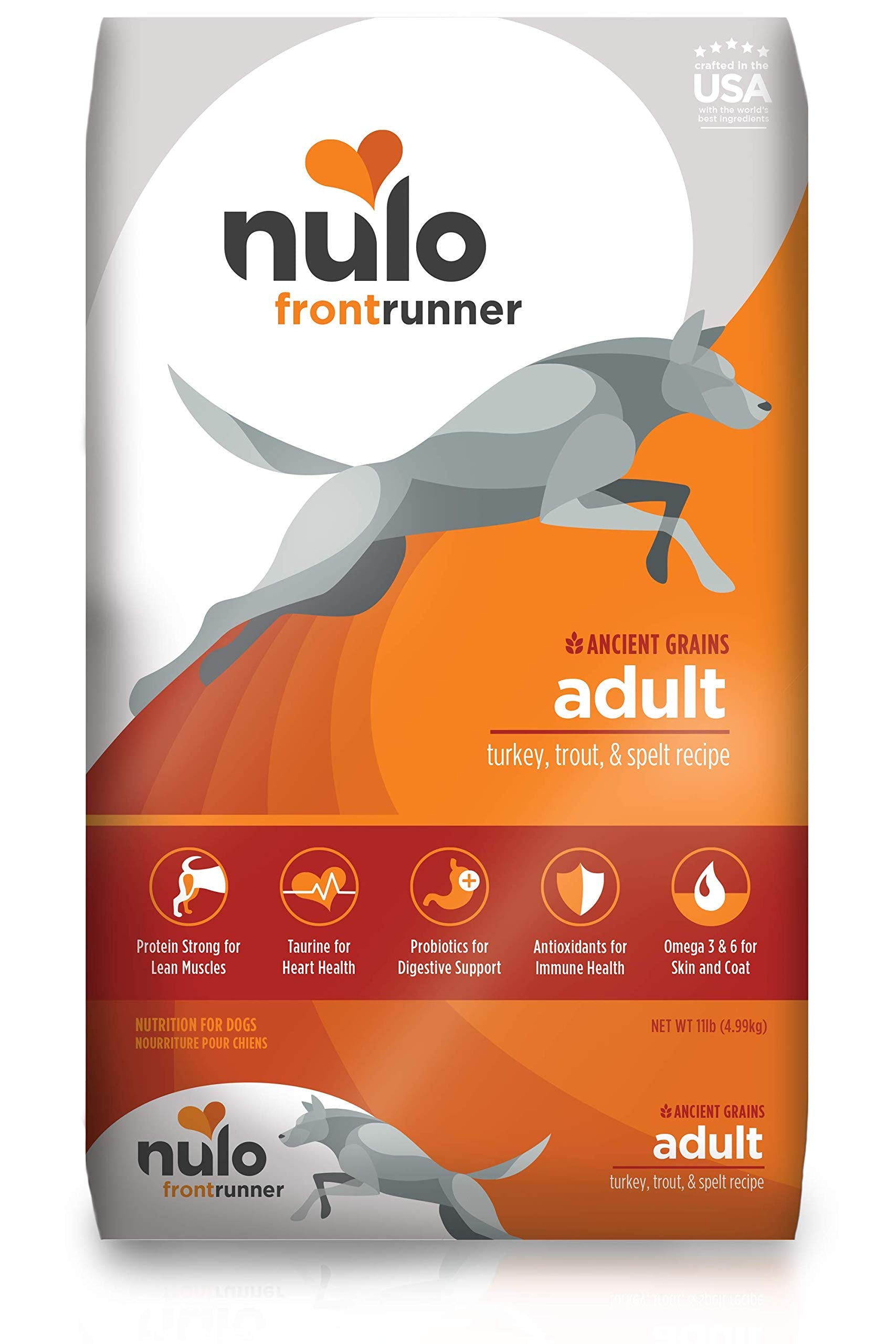 Nulo Frontrunner Turkey Trout Spelt and Ancient Grains Adult Dry Dog Food 11 Pounds