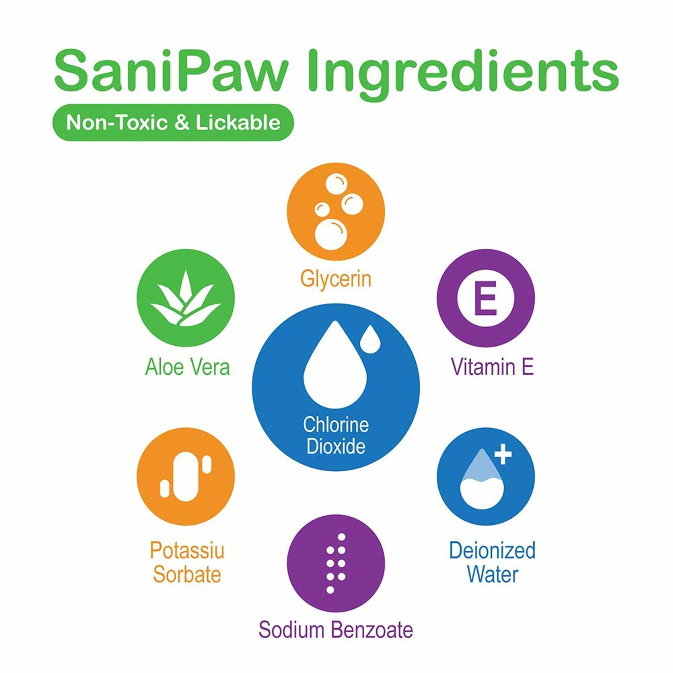 Pawz SaniPaw Santizing Paw Wipes for Cats and Dogs - 60 Count  