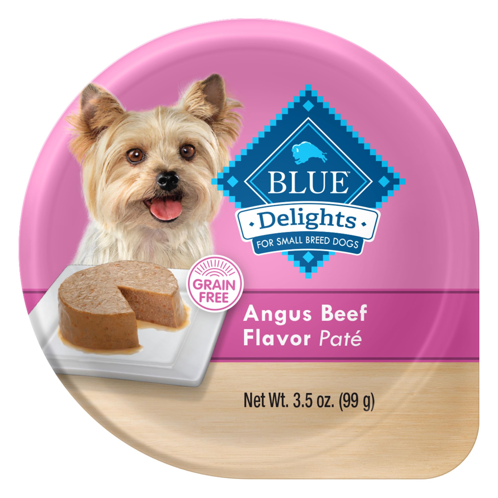 Blue Buffalo Devine Delights Angus Beef Wet Dog Food Trays - 3.5 Oz - Case of 12  