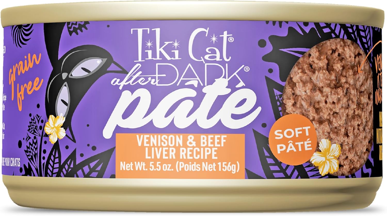 Tiki Cat After Dark Soft Pate Grain-Free Venison and Beef Liver Adult Canned Cat Food - 5.5 Oz - Case of 8 Default Title
