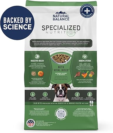 Natural Balance Specialized Nutrition Digestive and Immune Health Lamb and Oatmeal Dry Dog Food - 3.5 Lbs