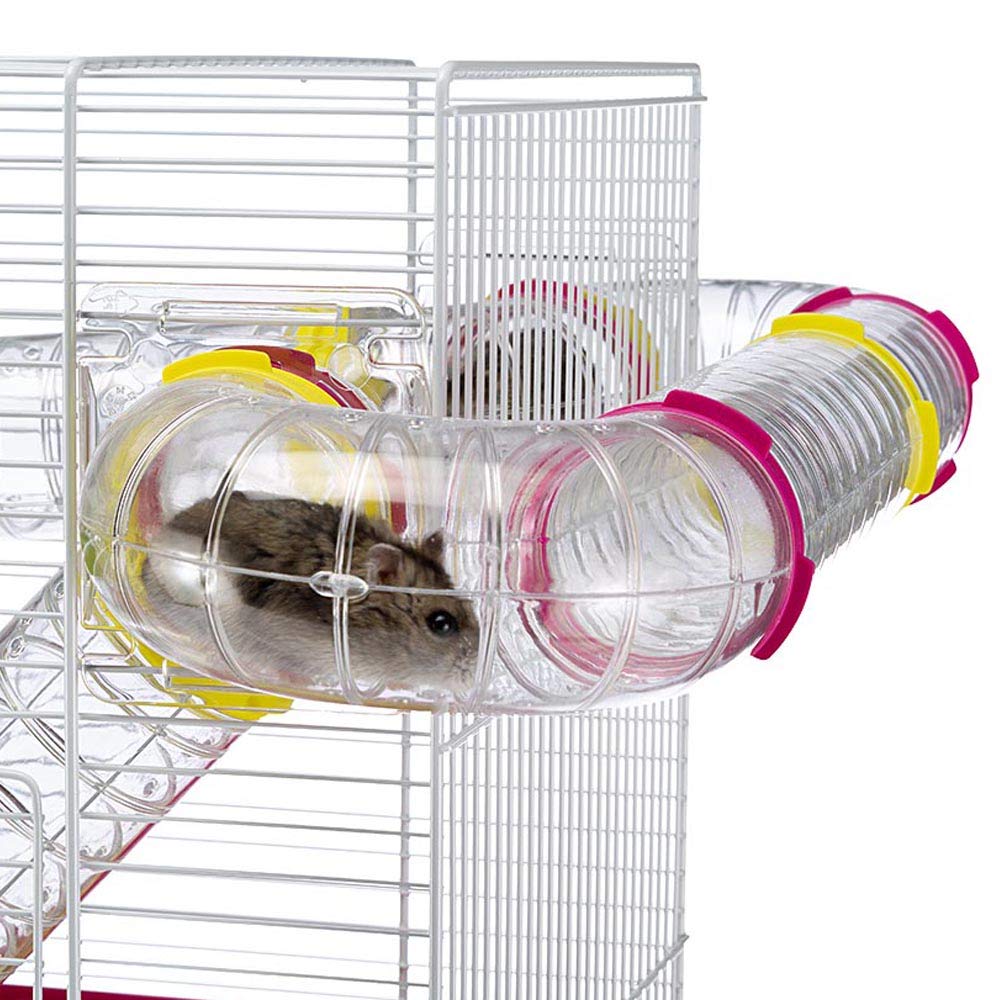 Ferplast Laura Fun and Interactive Hampster Cage with Accessories - Pink - 39