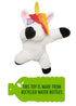 Snugarooz Baby Unicorn Squeak and Crinkle Plush Dog Toy - 6.5" Inches - White  