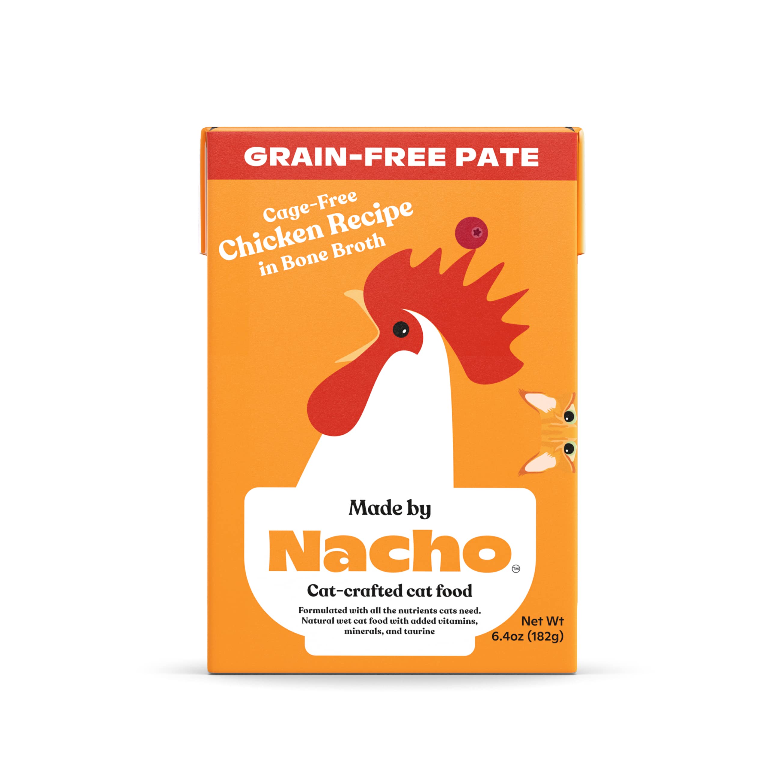 Made by Nacho Digestive Support Turkey and Pleasant Pate in Bone Broth Cat Food - 6.4 Oz - Case of 12  