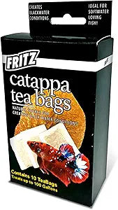 Fritz Aquatics Cattapa Leaf Tea Bags Natural Health for Freshwater and Saltwater Conditions - 10 Count