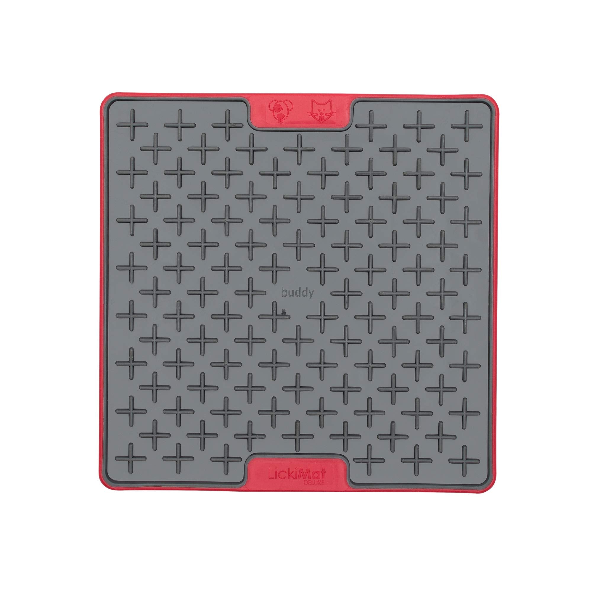 Innovative Pet Lickimat Tuff Soother Slow Feeding Mat for Dogs - Red  