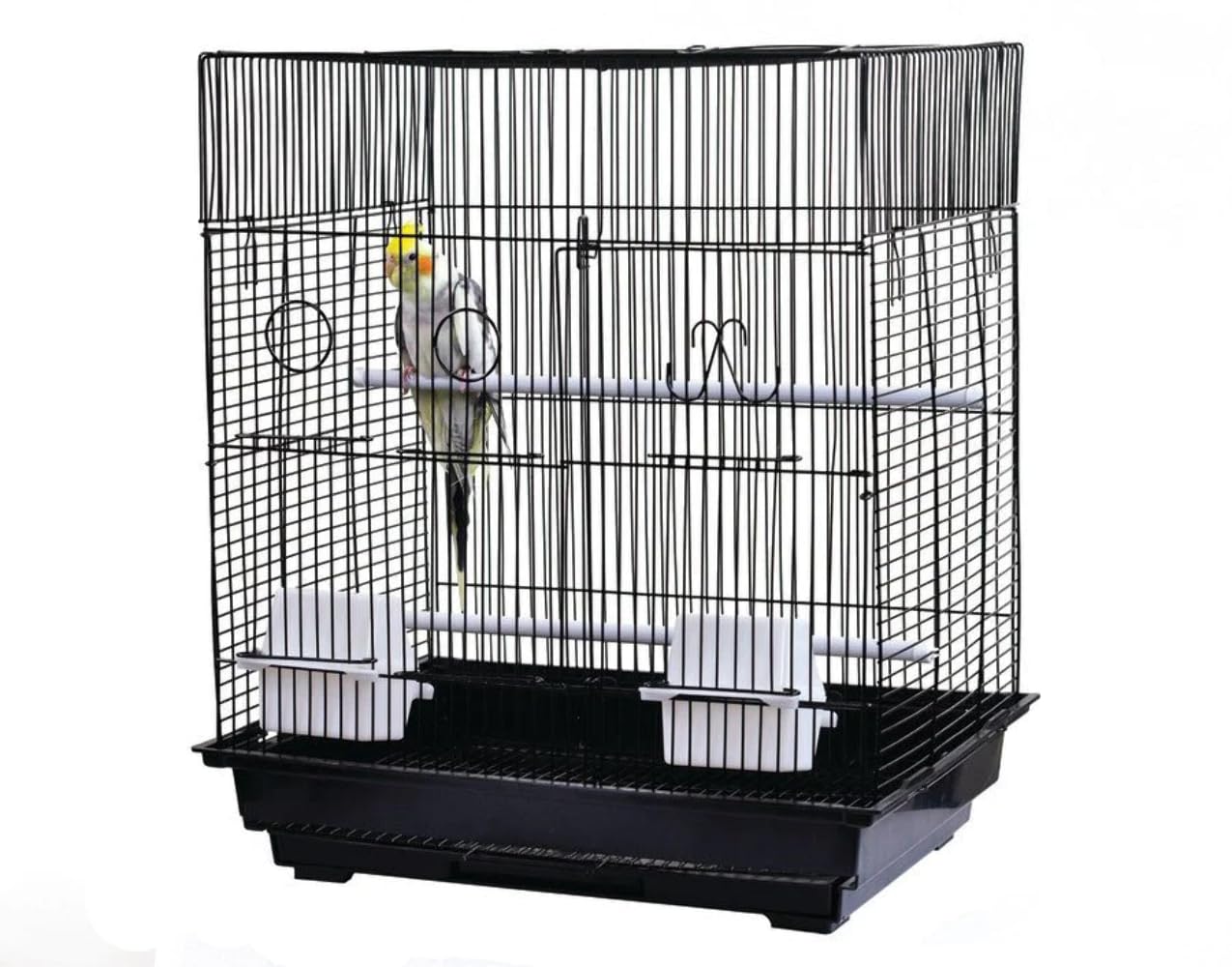 A&E Cage Company Flat Top Bird Cage - L:18 X W:14" H:18" -  4 Count