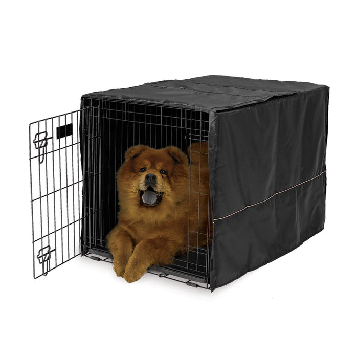 Midwest Quite Time Polyester Dog Crate Cover - Black - 36" X 23.5" X 24" Inches