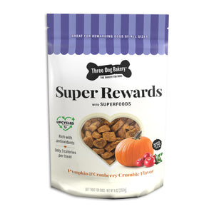 Three Dog Bakery Super Rewards Pumpkin and Cranberry Soft and Chewy Training Dog Treats...