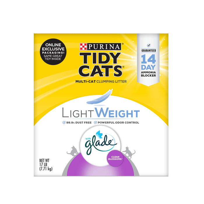 Purina Tidy Cats Lighttweight Low-Dust Clumping Scented Glade Clean Blossoms Clay Multi...
