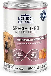 Natural Balance Specialized Nutrition Sensitive Skin and Stomach Salmon and Brown Rice Canned Dog Food - 12.7 Oz - Case of 12 Default Title