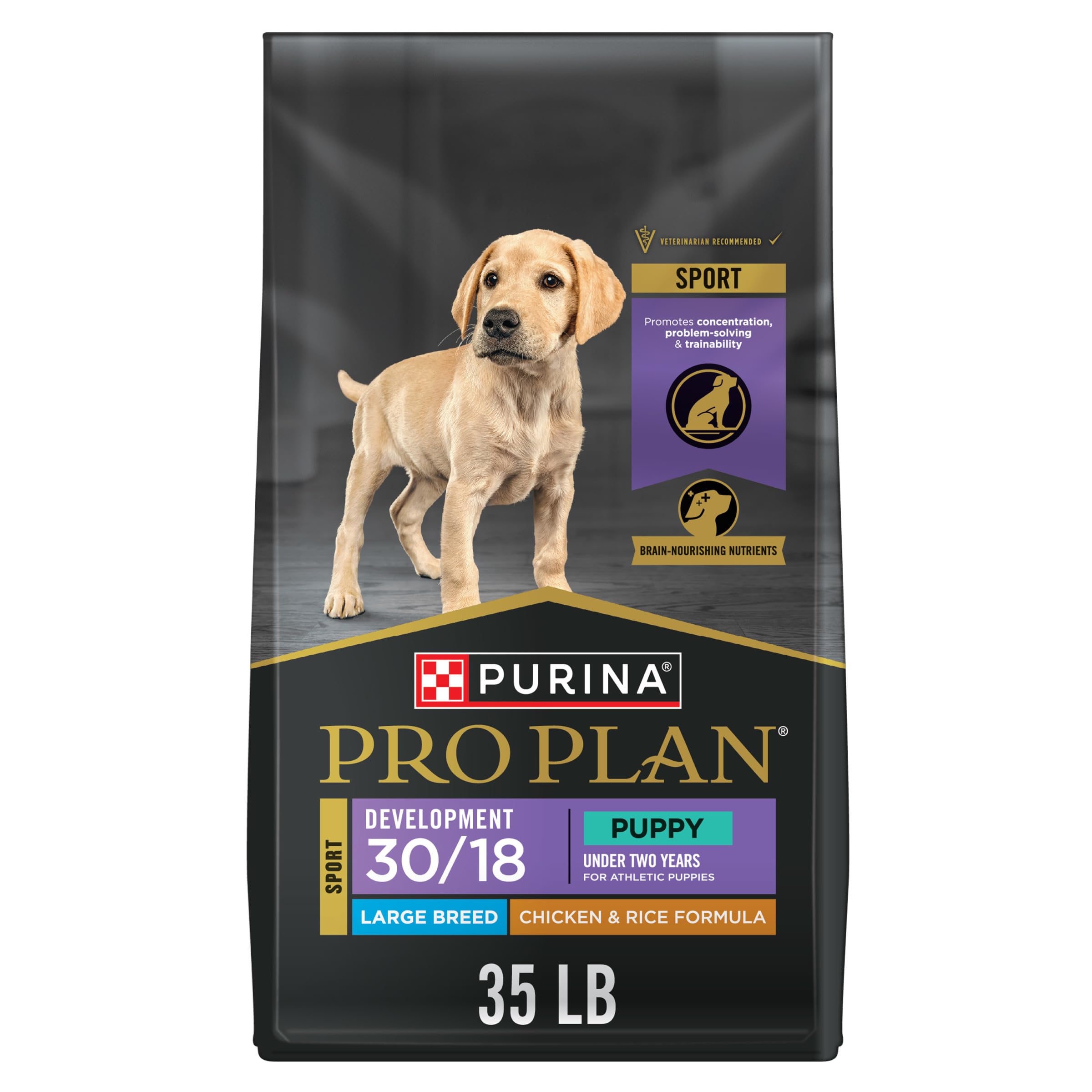 Purina Pro Plan Sport Development 30/18 High-Protein Chicken and Rice Puppy Large-Breed Dry Dog Food - 35 Lbs  