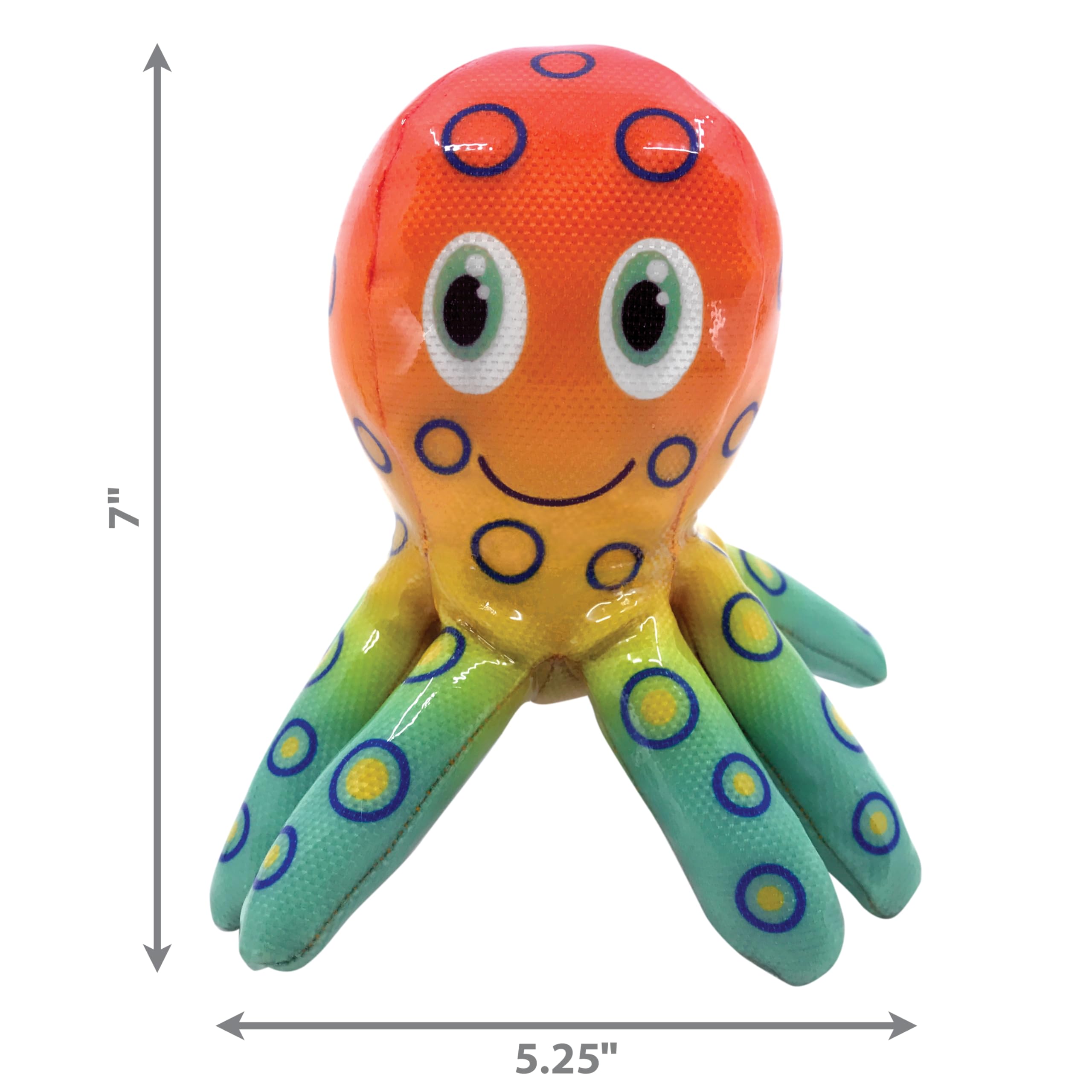 Kong Shieldz Tropics Octopus Squeak and Floating Nylon Dog Toy - Medium  