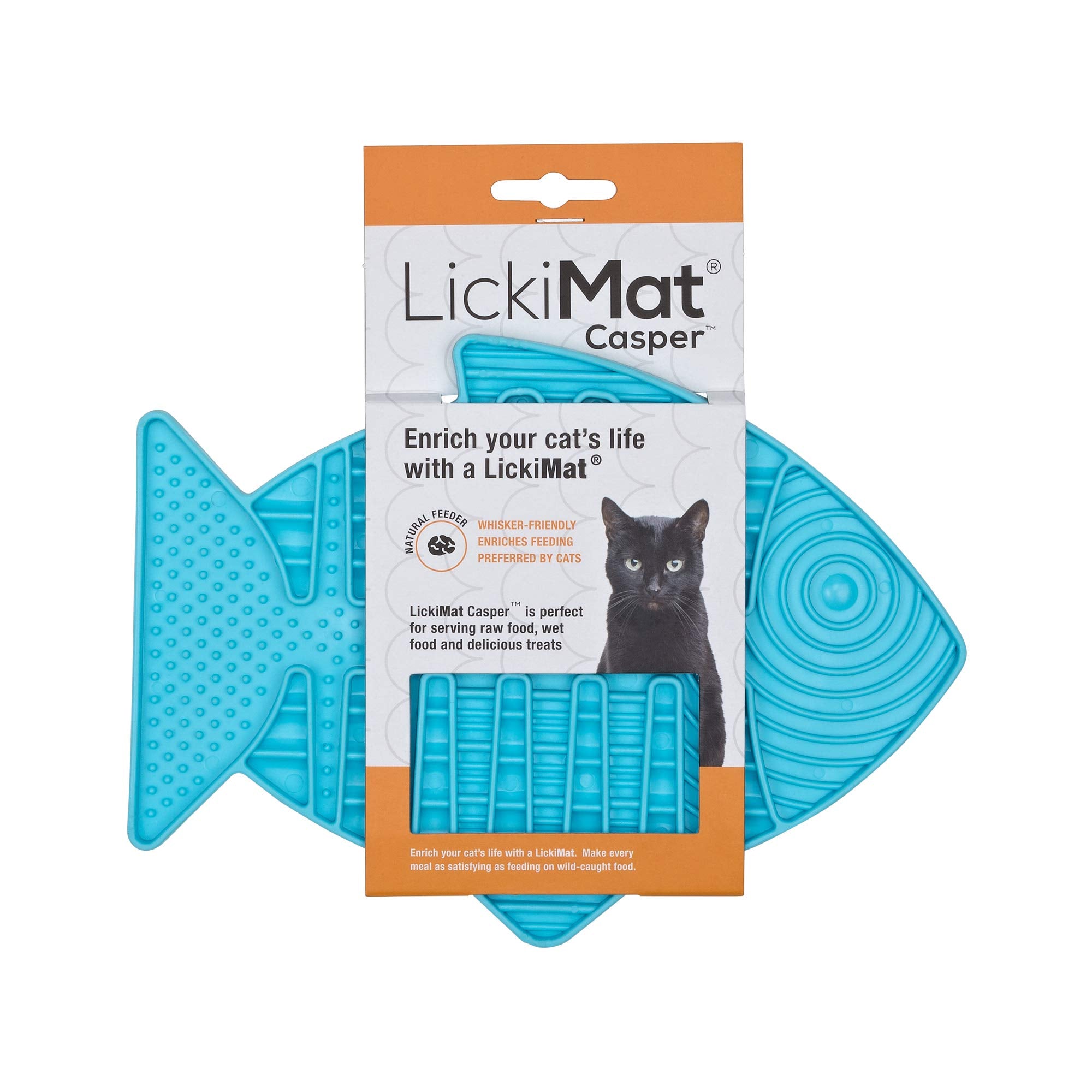 Innovative Pet Lickimat Casper Slow Feeding Mat for Cats - Turquise  