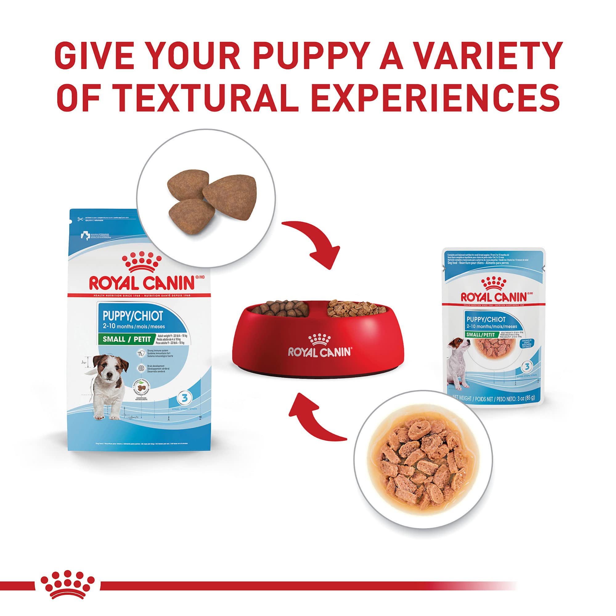 Royal Canin Size Health Nutrition Small-Breed Puppy Wet Dog Food Pouch - 3 Oz - Case of 12  