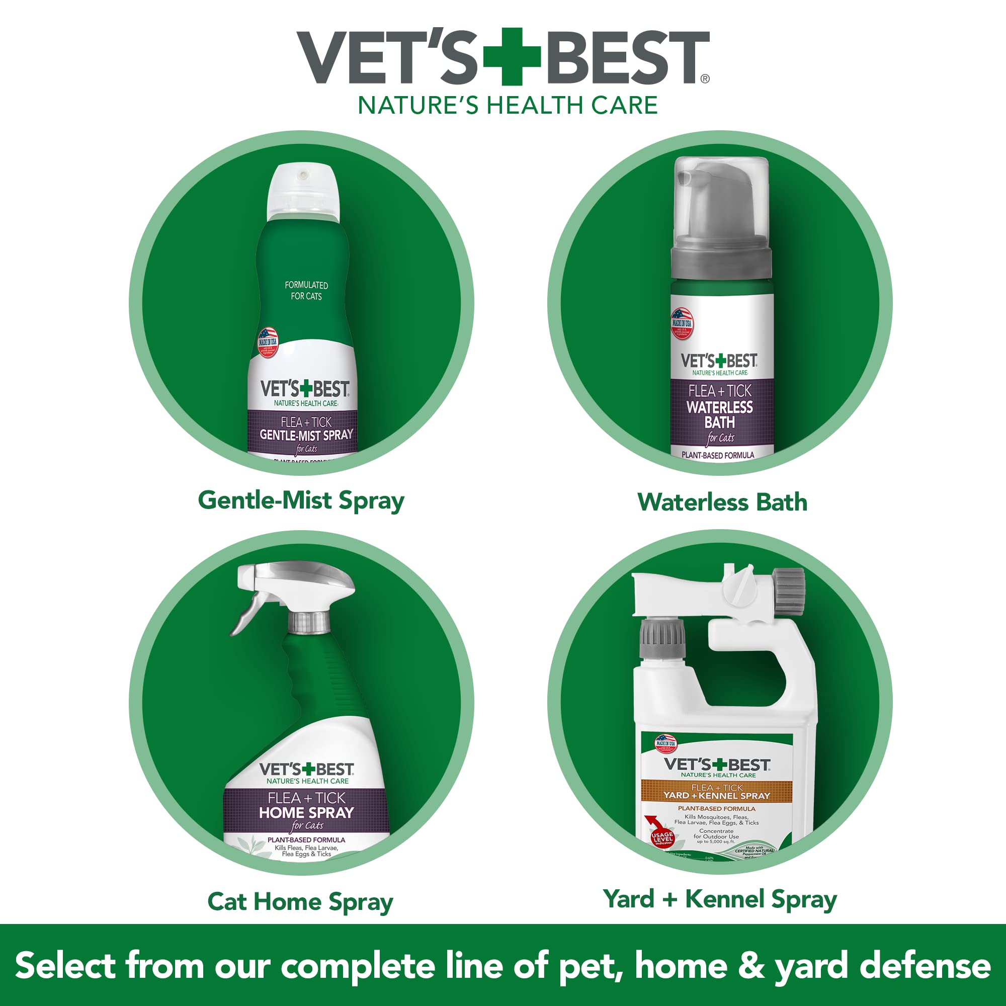 Vet's Best Flea and Tick Home Spray for Cats - 32 Oz  