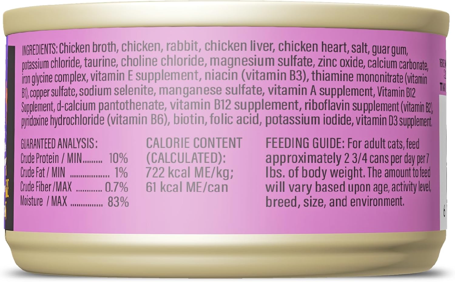 Tiki Cat After Dark Shreds Grain-Free Rabbit with Chicken Liver in Broth Adult Canned Cat Food - 3 Oz - Case of 12