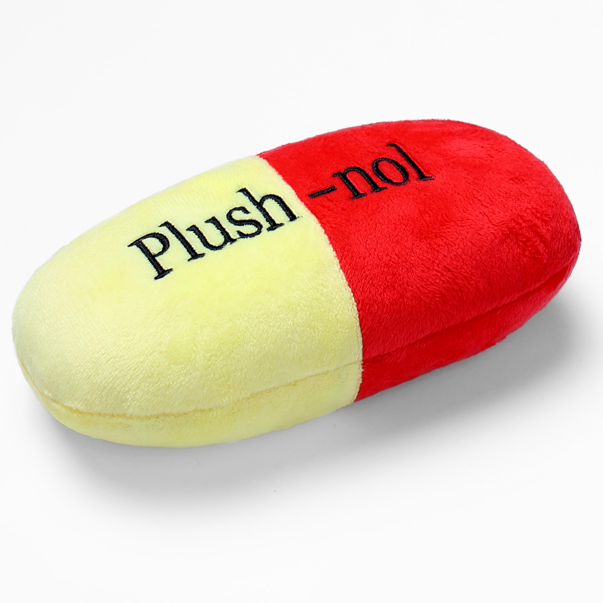 Spunky Pup RX Bad Dog Pill Squeak and Plush Dog Toy - Large  