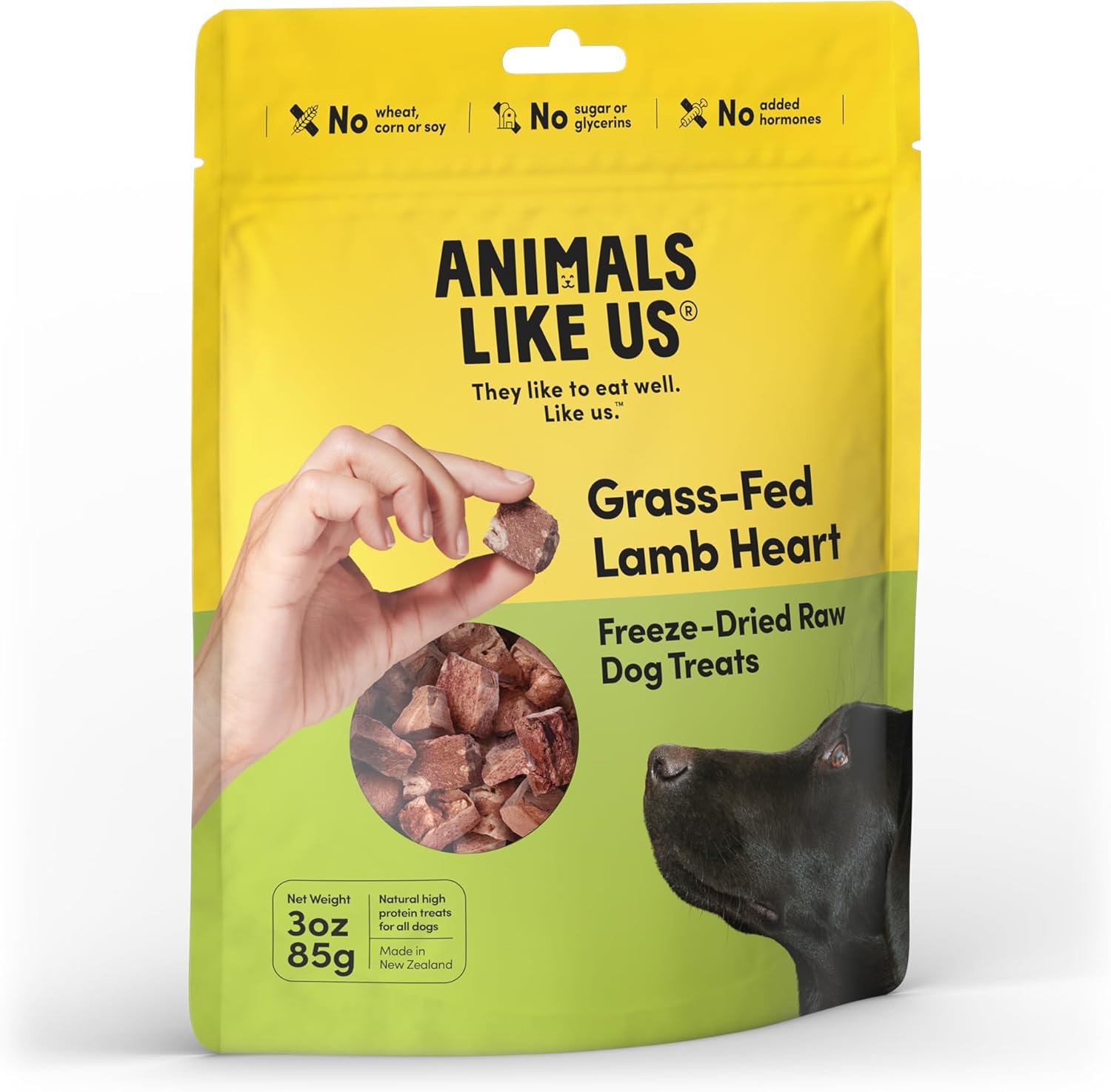 Animals Like Us Lamb Hearts Freeze-Dried Raw Dog Treats - 3 Oz - Case of 12