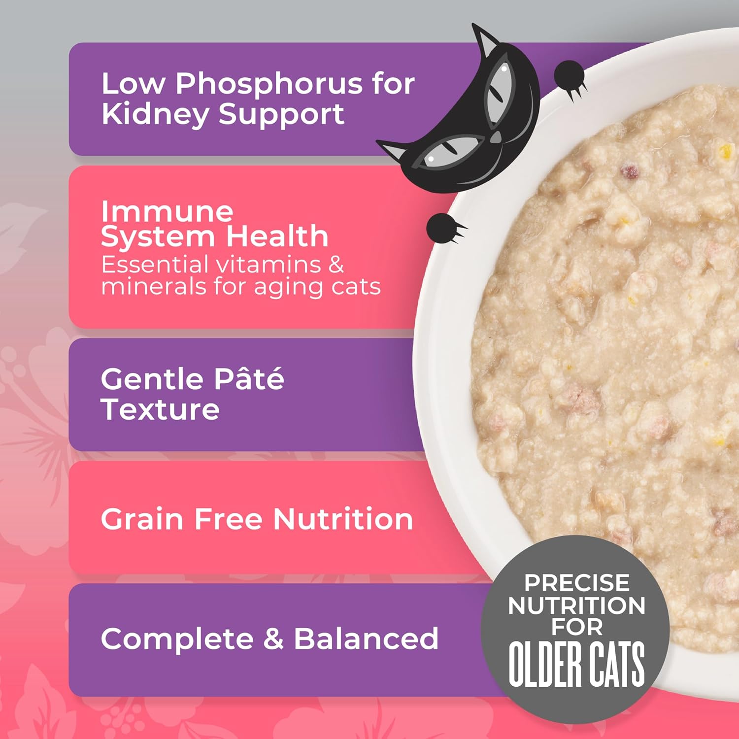 Tiki Cat Silver Pate Grain-Free Chicken Salmon and Chicken Liver in Broth Senior Adult Canned Cat Food - 2.4 Oz - Case of 12