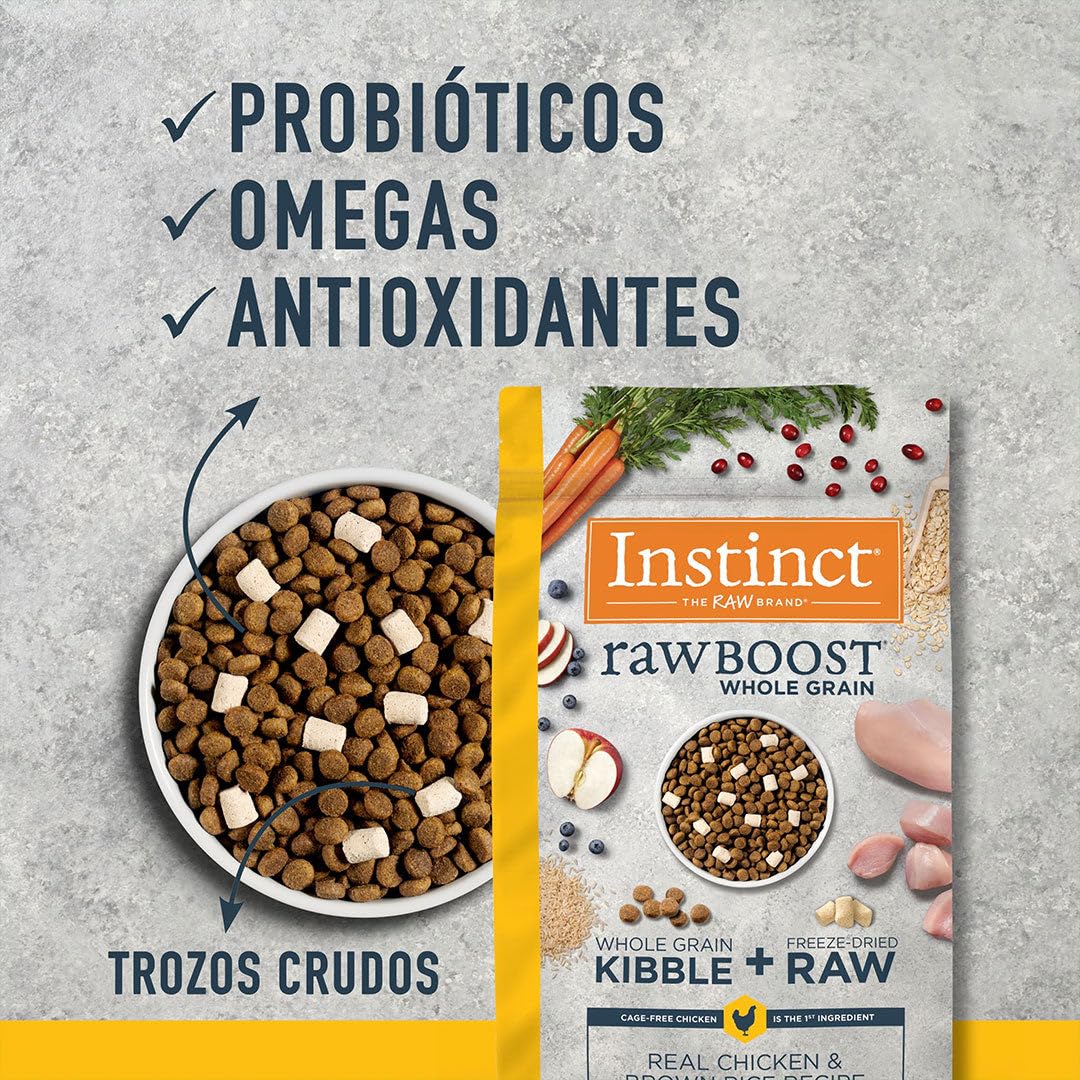 Instinct Raw Boost with Whole Grain Chicken and Brown Rice Dry Dog Food - 4.5 Lbs  