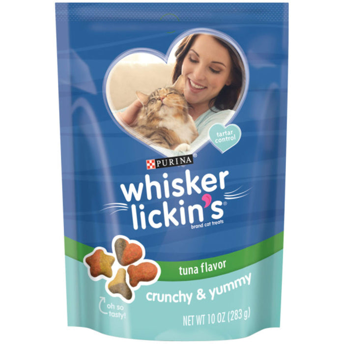 Purina Whisker Licken's Crunchy and Yummy Tuna Crunchy Cat Treats - 4 Ounce - Case of 10