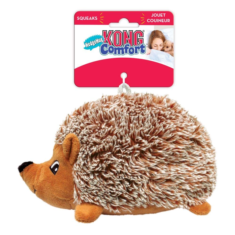 Kong Comfort Hedgehug Squeak and Crinkle Plush Puppy Dog Toy - Assorted - Extra Small  