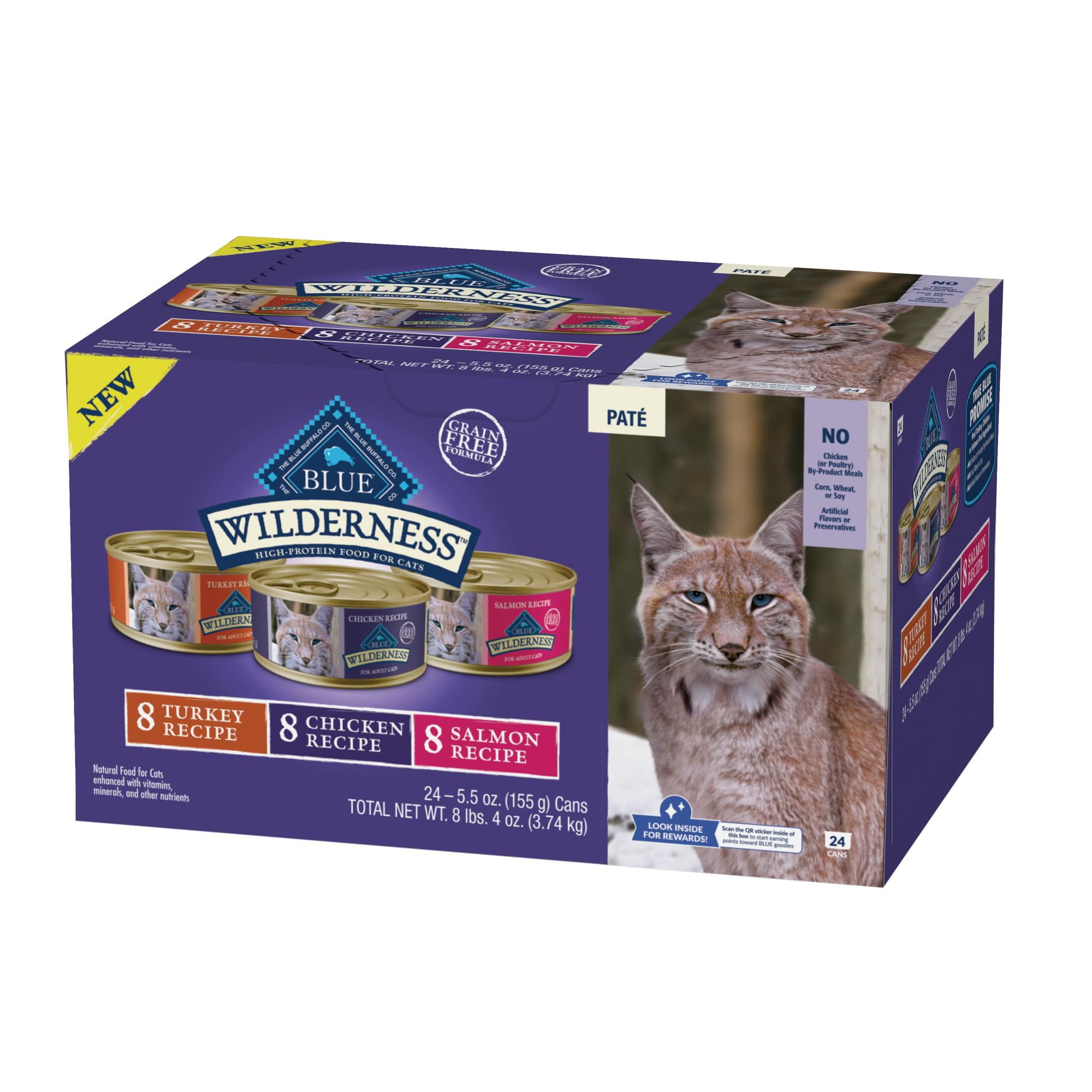 Blue Buffalo Wilderness Devine Delights Chicken and Salmon Canned Cat Food - 3 Oz - Case of 24  