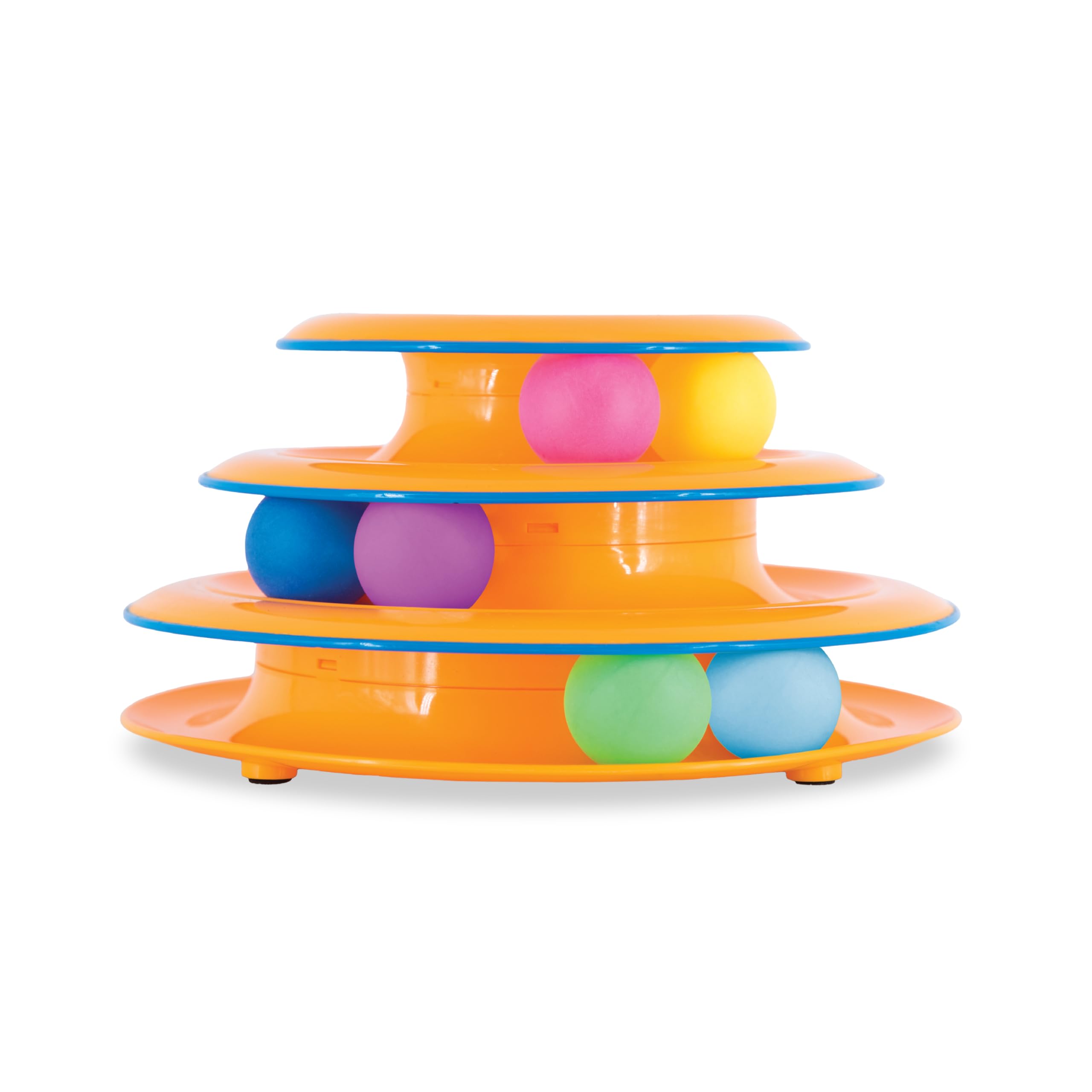 Petstages Tower of Tracks with Balls 3-Tiered Interactive Puzzle Cat Toy  