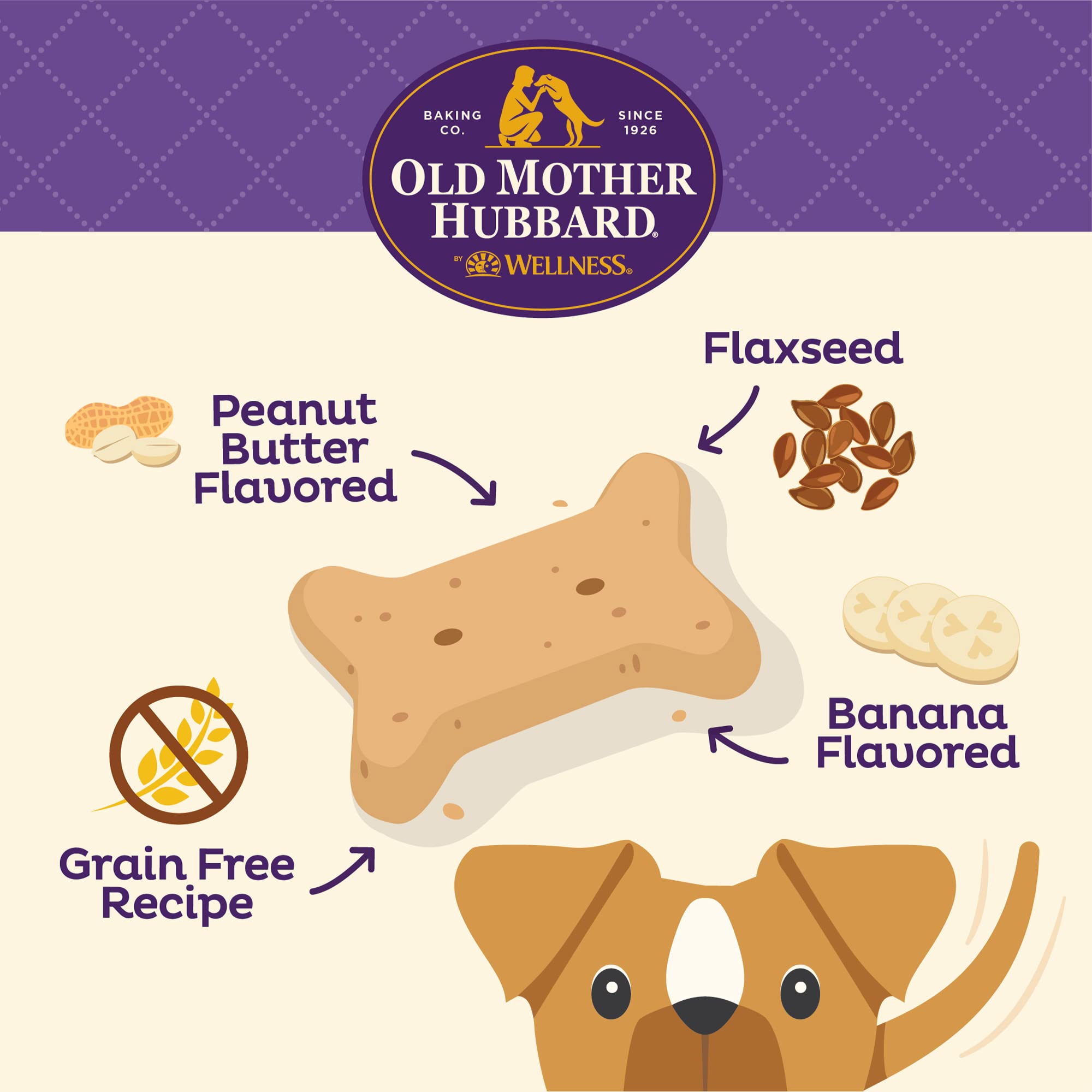 Old Mother Hubbard Grain-Free P-Nuttier N' Nanners Mini Baked Dog Biscuits - 16 Oz  