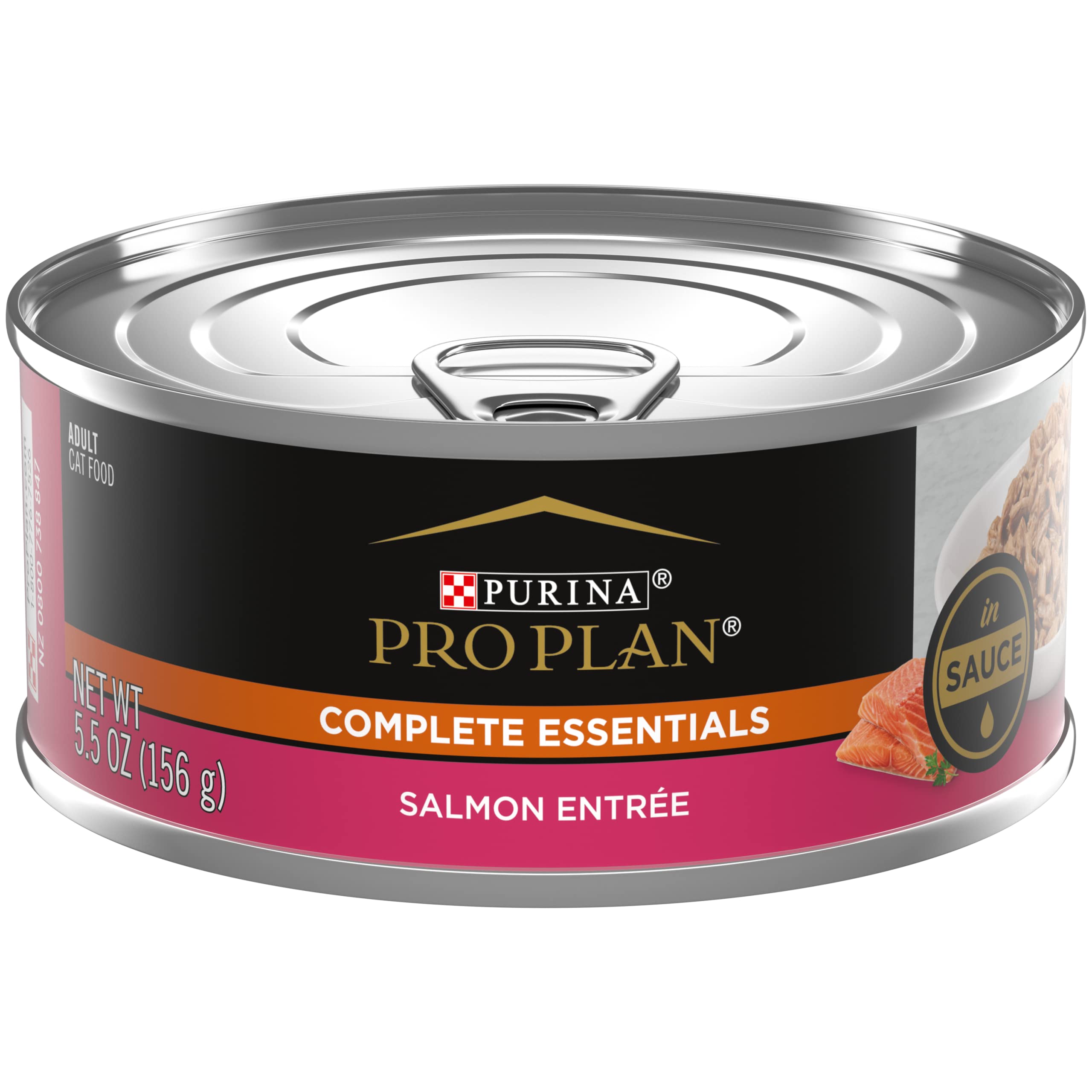 Purina Pro Plan Complete Essentials Salmon Entrée in Sauce Canned Cat Food - 5.5 Oz - Case of 24  