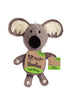 Spunky Pup Woolies Craft Collection Koala Squeak and Wool Plush Dog Toy  