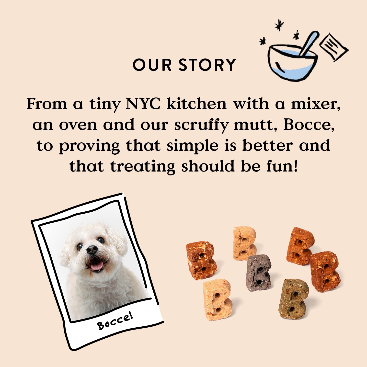 Bocce's Bakery Made in USA Wheat-Free Cheese and Sweet Potato Dog Food Topper - 8 Oz