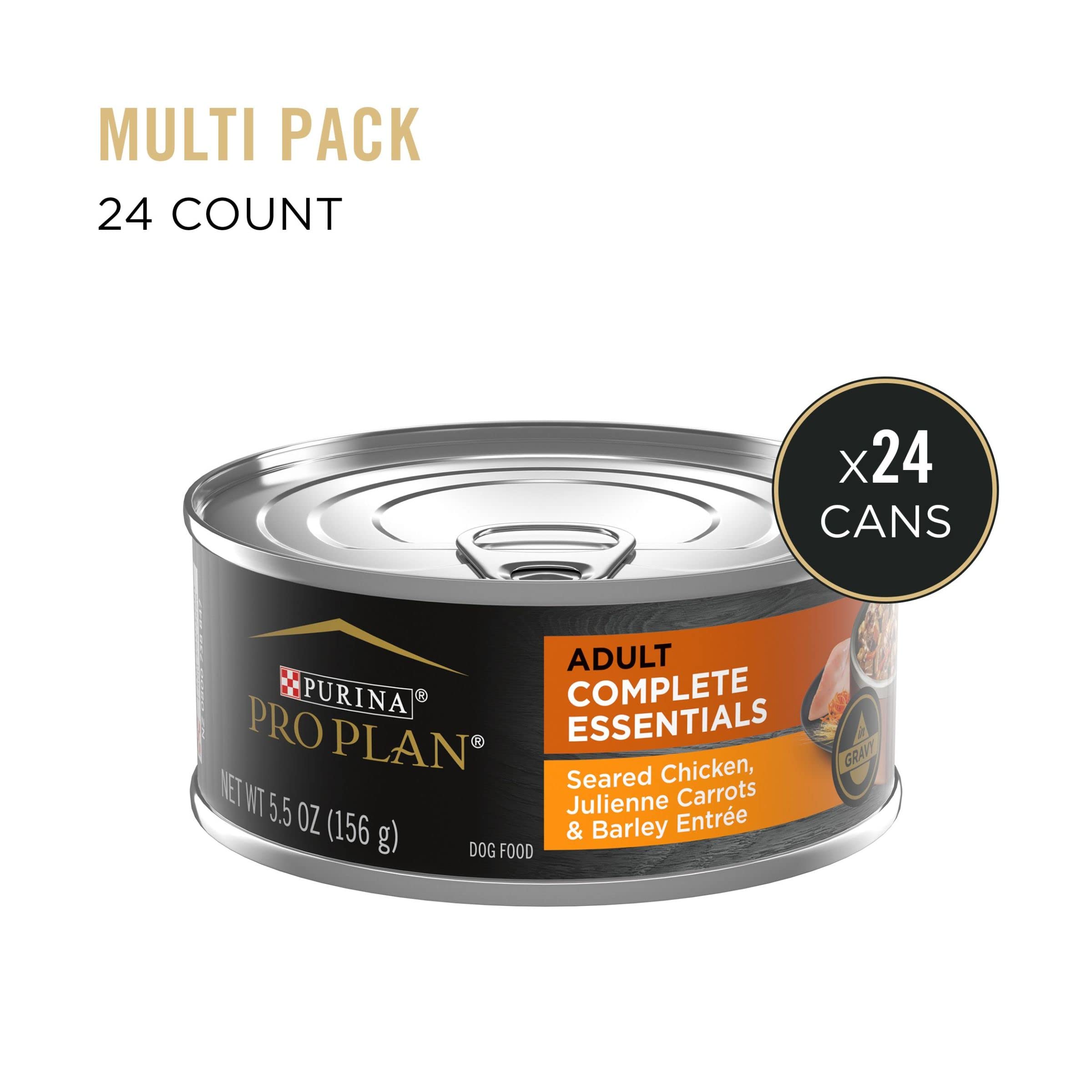 Purina Pro Plan Complete Essentials Seared Chicken Carrots and Barley Adult Canned Dog Food - 5.5 Oz - Case of 24  