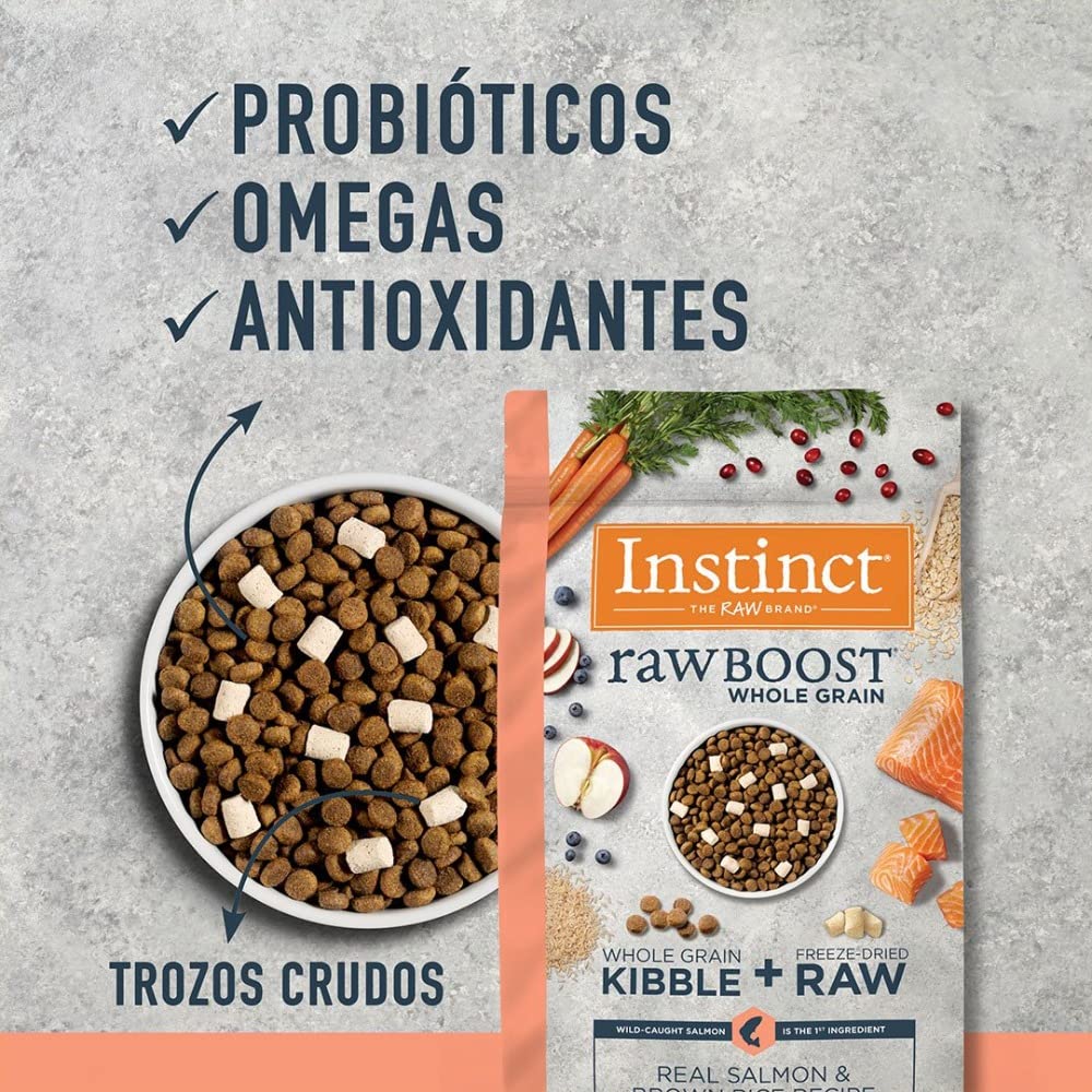 Instinct Raw Boost with Whole Grains Salmon and Brown Rice Dry Dog Food - 4.5 Lbs  