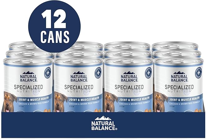 Natural Balance Specialized Nutrition Joint and Muscle Health Chicken and Brown Rice Canned Dog Food - 12.7 Oz - Case of 12