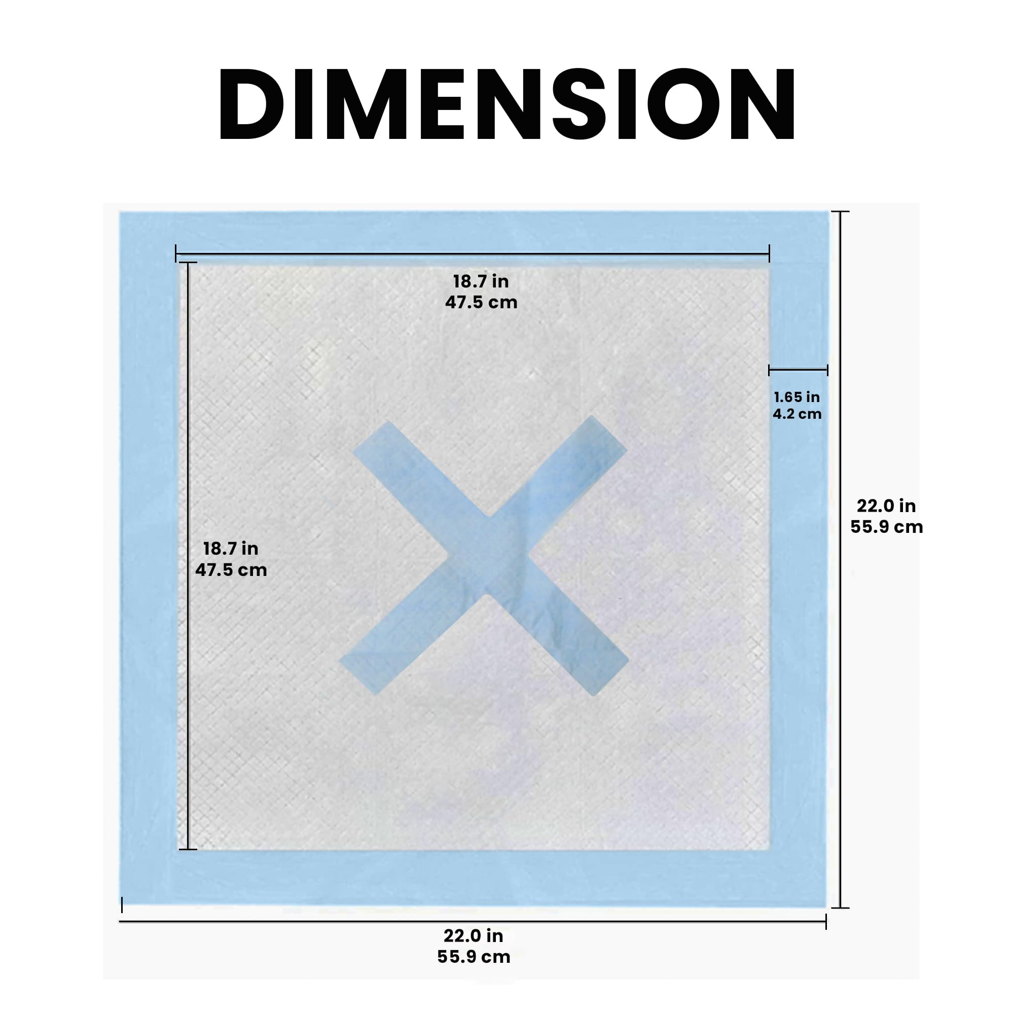 SPOT X Marks The Spot Anki-Skid Dog Training Pads - L:22 X W:22" Inches - 30 Pack  