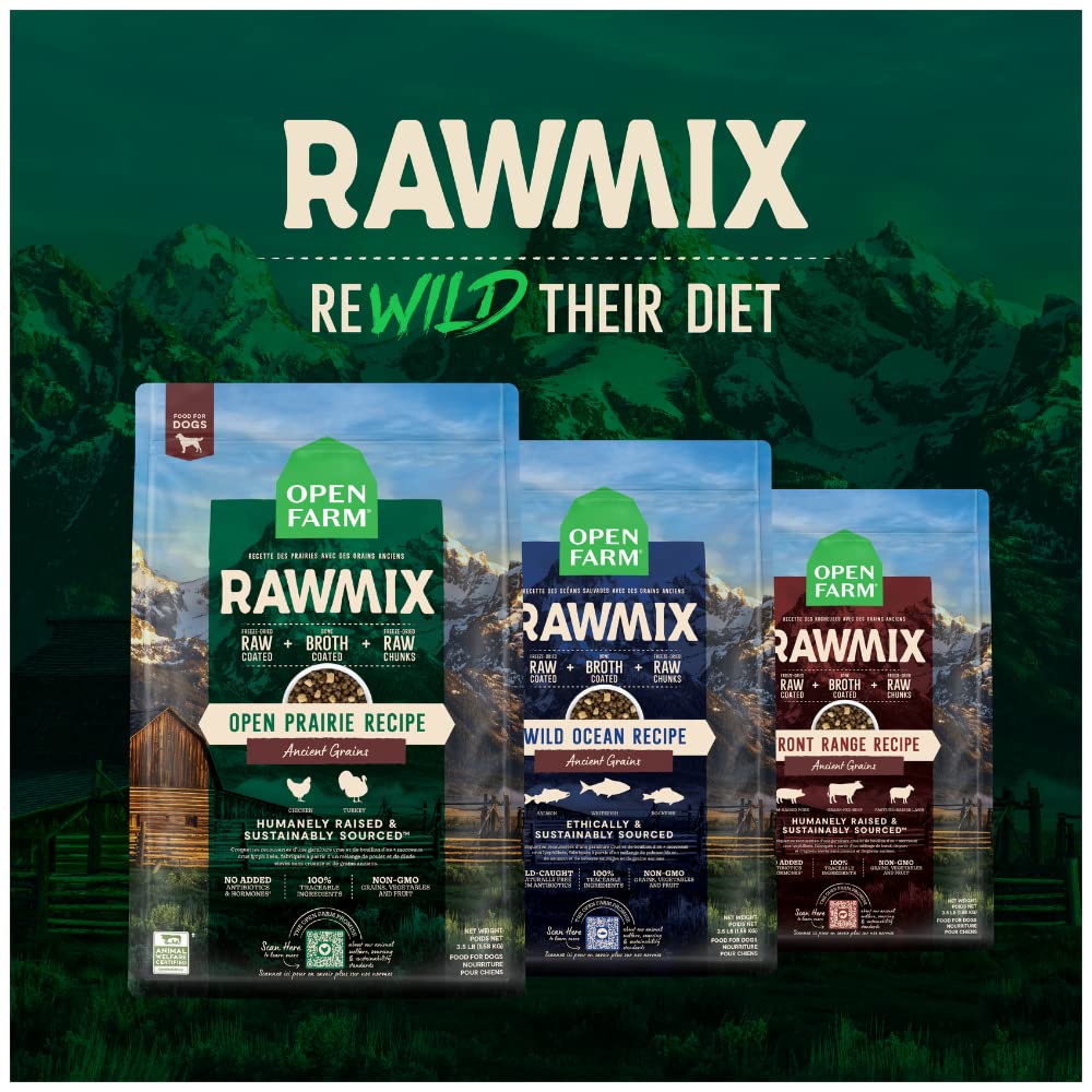 Open Farm RawMix Front Range Recipe Pork Beef and Lamb with Ancient Grains Dry Dog Food - 20 Lbs  