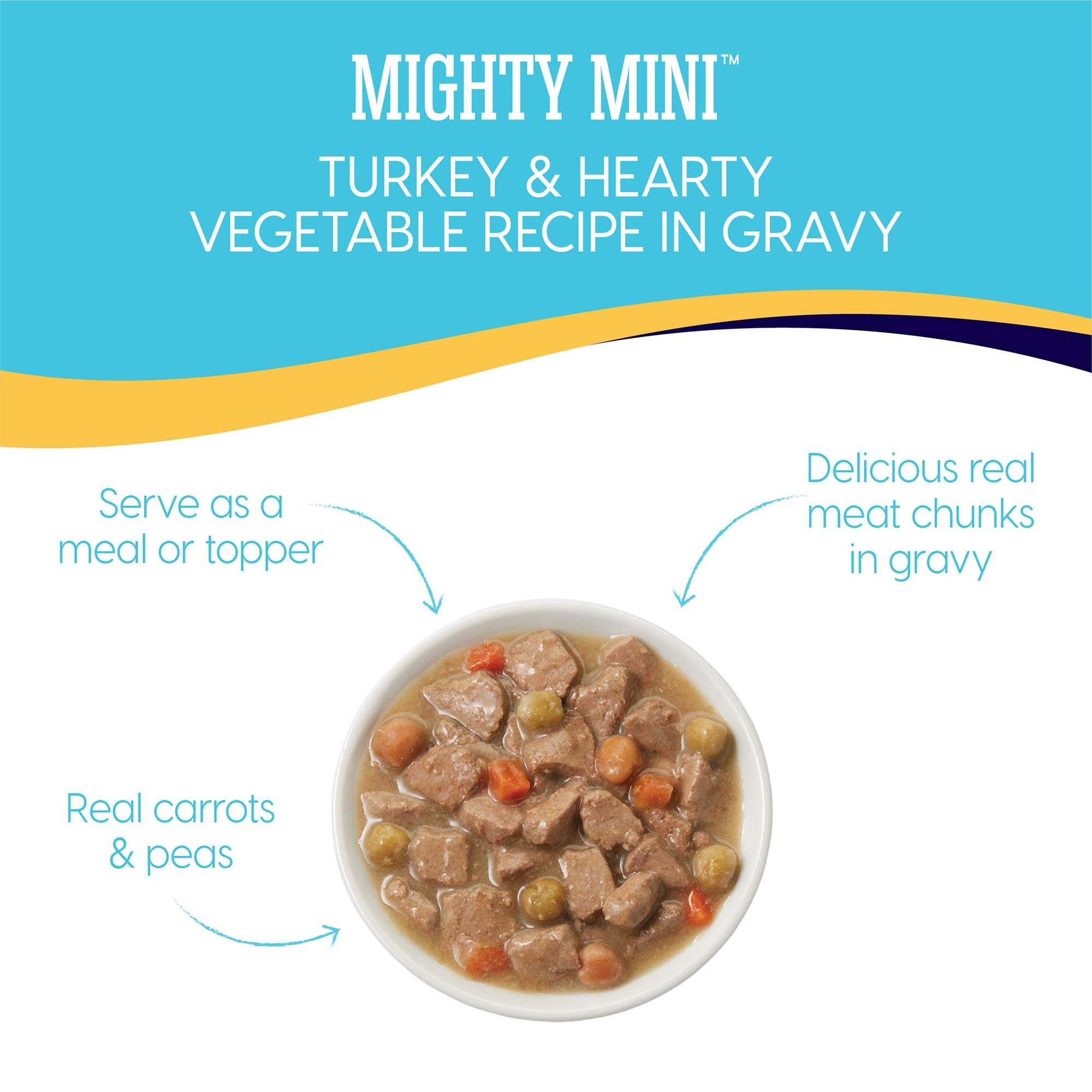 Solid Gold Mighty Mini Grain-Free Chicken Chickpea and Pumpkin in Gravy Toy and Small-Breed Wet Dog Food Tray - 3.5 Oz - Case of 12  