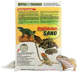 Nature's Ocean Reptile Sciences ProCalcium Natural Terrarium Sand Substrate - White - 10 Lbs - Case of 4