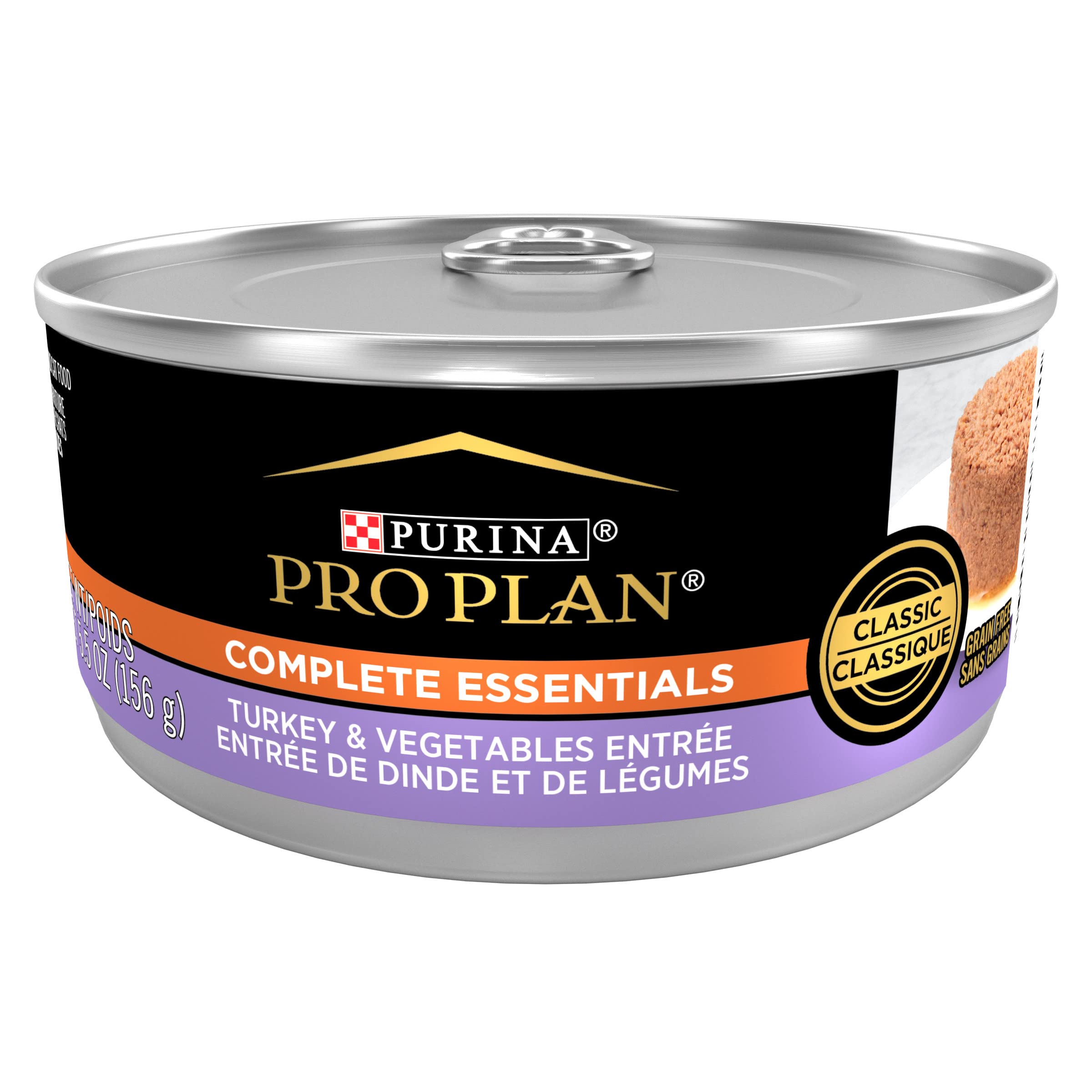 Purina Pro Plan Complete Essentials Grain-Free Classic Turkey and Vegetables Canned Cat Food - 5.5 Oz - Case of 24  